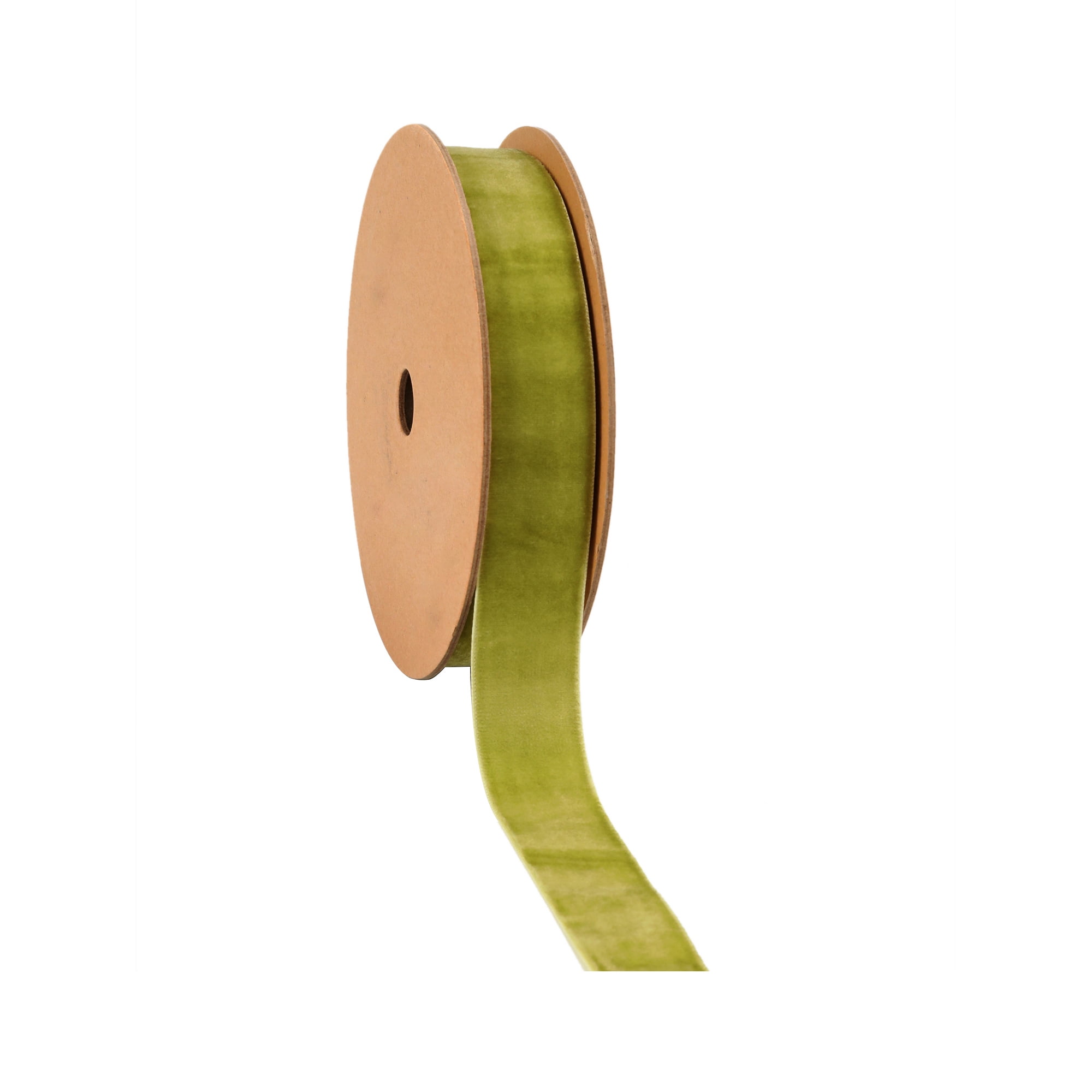 LaRibbons 1" Green Velvet Ribbon, 10 Yard Roll