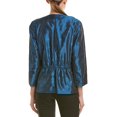 thumbnail image 2 of Anne Klein Womens Ikat Cropped Jacket, Blue, Large, 2 of 2