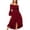 Wine, variant on KICILVS Renaissance Dress Women Layered Flare Sleeve Off Shoulder Ruffle A Line Dress Goth Party Cosplay Halloween Witch Costume