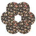 thumbnail image 2 of Haosy Set of 6 Drink Woven Coaster with Holder Heat Resistant Non-Slip Bar Coasters 4 Inches Irregular Triangle Circle, 2 of 7