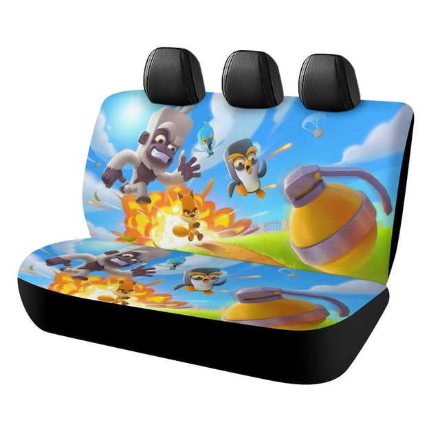 Suministros de Fiesta Lalaloopsy-theme Car Rear Seat Covers Back Elastic Flexible Car Seat Covers Decorative Fits Most Cars 120x59x76cm