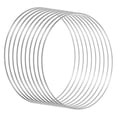 thumbnail image 1 of Uxcell 10pcs Dream Catcher Rings, Metal Macrame Wreath Floral Hoop Silver Tone 8 in, 1 of 6