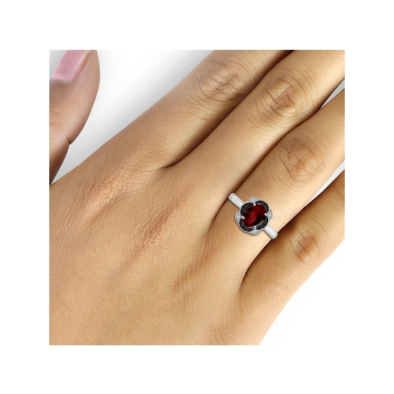 2 carat garnet ring online