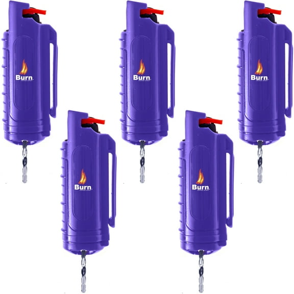 BURN Pepper Spray 1/2oz Blue 5 Pack