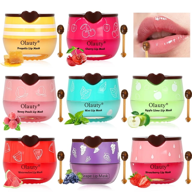 Set de bálsamo labial Eakroo Bee Honey Pot, 8 unidades, fresa y sandía