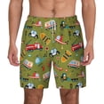 thumbnail image 3 of Uemuo Transportation Prints Pattern Mens Swim Trunks Quick Dry Board Shorts with Mesh Lining, Stretch Beach Shorts Quick Dry No-Chafing Board Shorts-3X-Large, 3 of 9