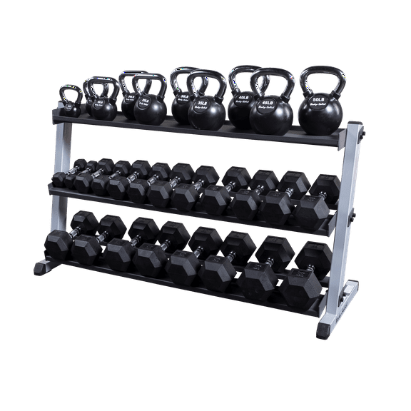 Body Solid GDR60KRT Dumbbell and Kettlebell Rack