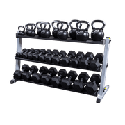 Body Solid GDR60KRT Dumbbell and Kettlebell Rack