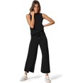 thumbnail image 2 of YATELLE Two Piece Sets for Women Summer Outfits Lounge Sets Mock Neck Tops Wide Leg Crop Pants Vacation Travel Outfits, 2 of 6