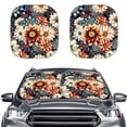 thumbnail image 2 of Chririnla Windshield Sun Shade Bright Blossom Car Sunshade UV Protection Heat Reflective Sun Visor Window Cover 28.5x25.5 in Automotive Windshield Shades for Women, 2 of 7