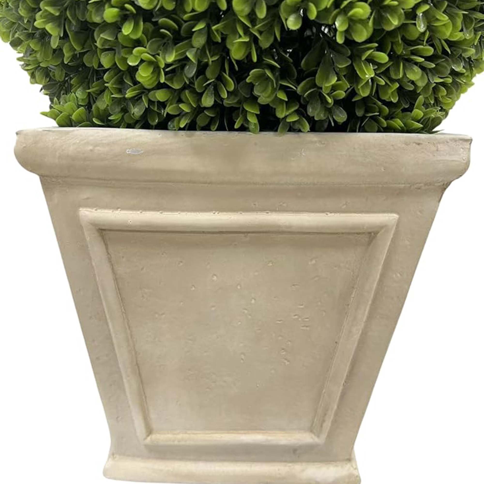 Miniyam 23" Artificial Plant Topiary Ball, Ball Topiary in Square Pot for Home Office Outdoor and Indoor Decor Porch Plants
