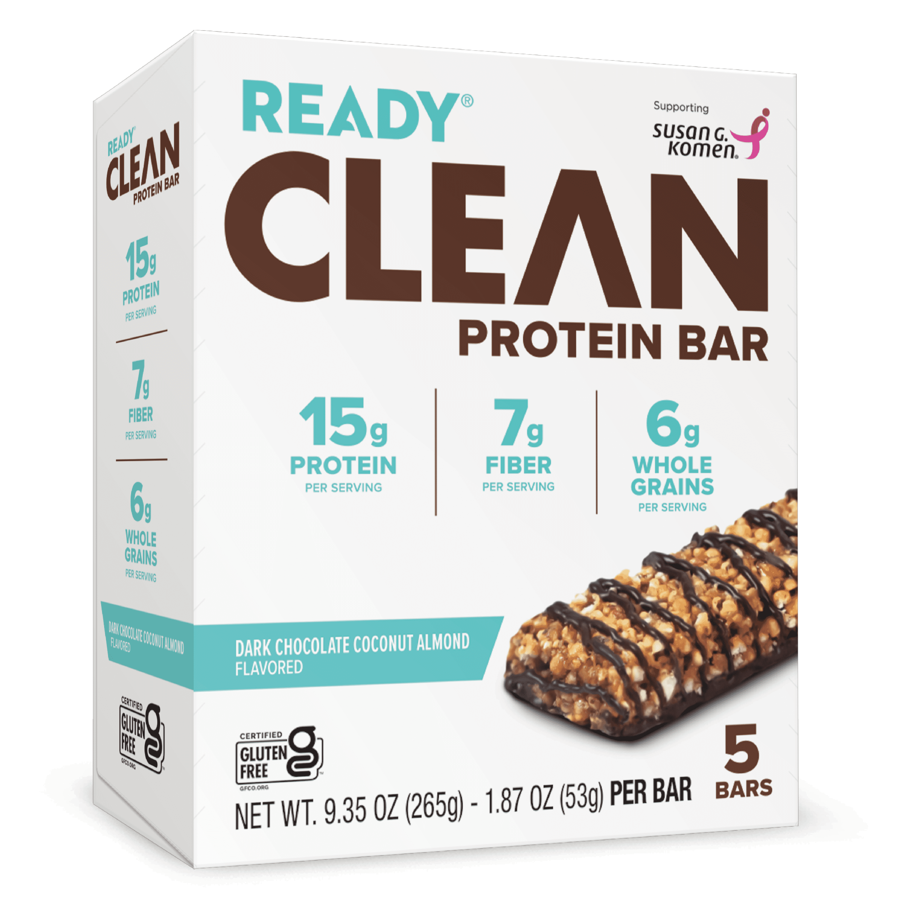 (6 pack) Ready Nutrition Dark Chocolate Coconut Almond Protein Bar Box