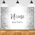 thumbnail image 1 of Nombre personalizado foto oro plata brillo fiesta de cumpleaños Banner fondos Baby Shower DIY cumpleaños fotografía telones de fondo sesión fotográfica Tan Jianjun unisex, 1 of 2