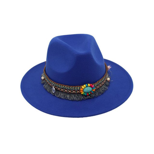 Minnieouse Gorros coloridos de algodón para niñas y niños, para cualquier ocasión, sombreros de Panamá para niños, protección solar, Sombreros azul profundo Mediano (56-58cm)