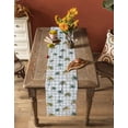 thumbnail image 4 of Hokiten Table Runners 60 Inches Long Dress Scarves, Palm Trees Farmhouse Kitchen/Dining Table Runner, Small Coffee Tablerunners, Watercolor Plaid Tropical Tree Summer 13x60 Inch, 4 of 7