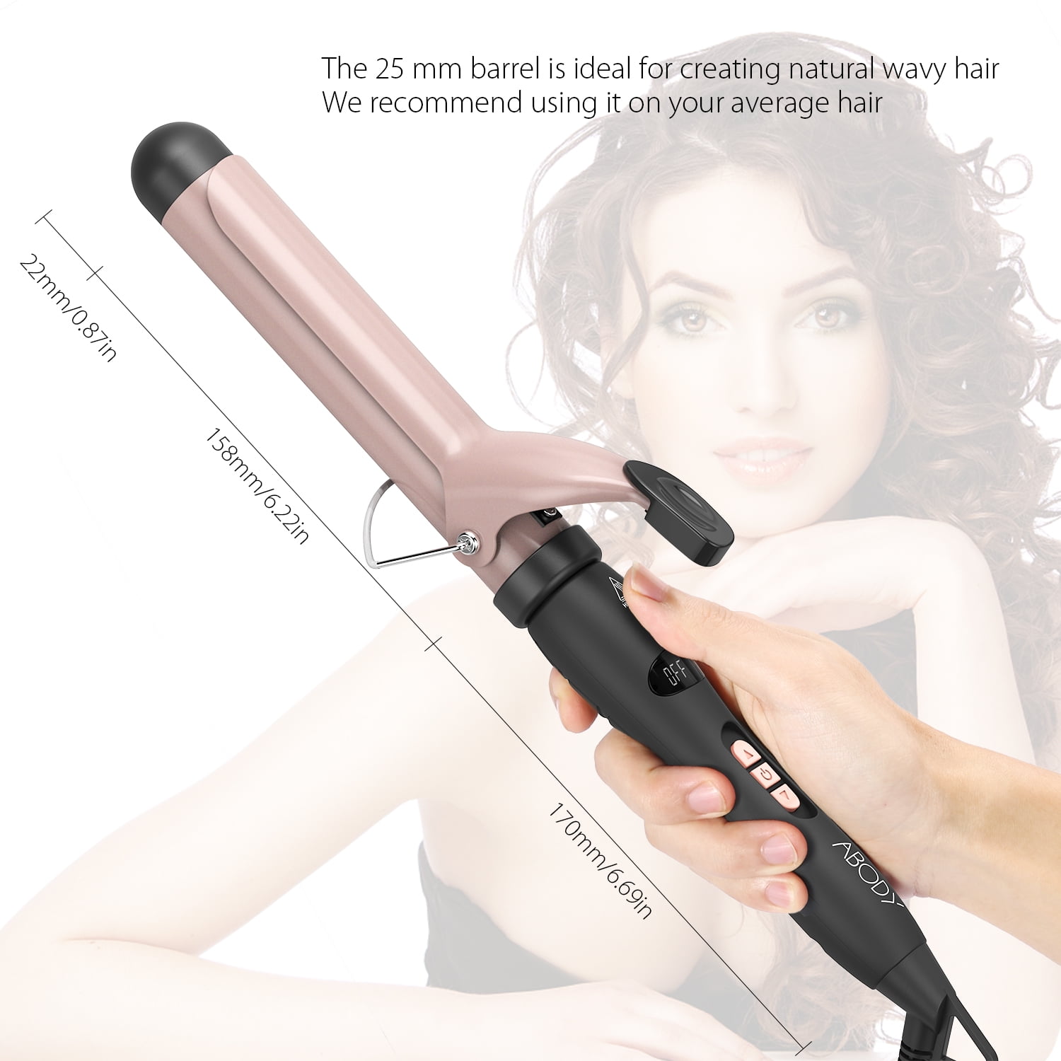 Abody 1.25inch hair curling iron Walmart