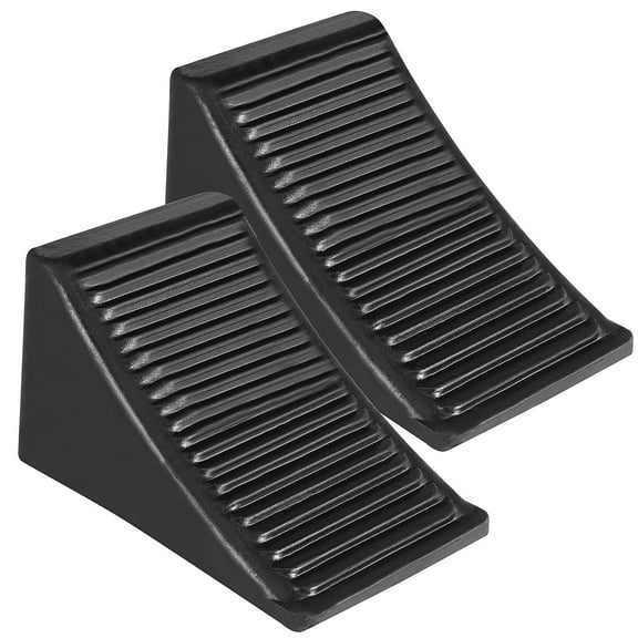 Masteelf  2 Pcs Wheel Stopper Car Motorcycle Chock Rubber Retainer Travel