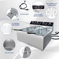 thumbnail image 6 of Commercial Deep Fryer,  Electric Deep Fryer with Single Basket and Lid, Stainless Steel Deep Fryer with Temperature Control for Restaurant and Home Use, 6 of 8