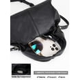 thumbnail image 4 of Gustave Women's PU Leather Crossbody Bag Small Shoulder Handbag Cloud Shaped Ruched Stylish Top Handle Clutch Purse with Adjustable Strap - Black, 4 of 8