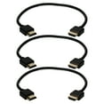 thumbnail image 2 of QVS 1ft 3-Pack High Speed HDMI UltraHD 4K with Ethernet Thin Flexible Black Cables, 2 of 2