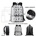 thumbnail image 6 of Uourmeti Penguin Ice Cream Pattern Backpack, Large Storage School Backpack 17 Inch Smooth Zipper Student Bookbag for Daily Use Travel, 6 of 6