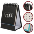 thumbnail image 3 of Petit Calendrier de Bureau Impression Anglaise Calendrier de Table 2023 Calendrier de Bureau Décoratif Mini Calendrier, 3 of 8