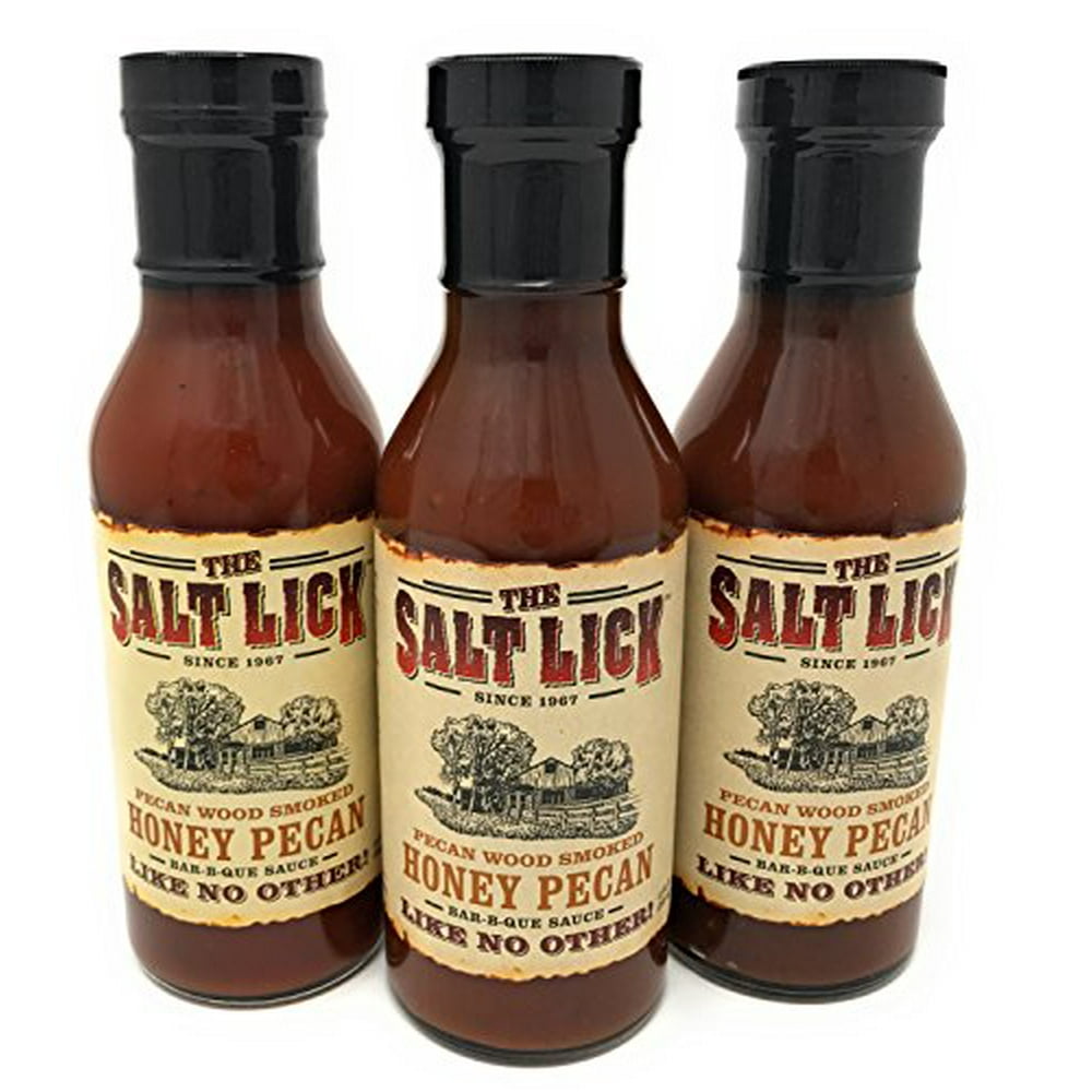The Salt Lick BBQ Sauce 12oz Bottle (Pack of 3) (Pecan Wood Smoked