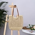thumbnail image 2 of JUYGO Beach Bags for Women Straw Woven Handbag Raffia Beach Tote Mesh Woven Crochet Summer Vacation Shoulder Purse, 2 of 5