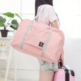 thumbnail image 2 of Large Capacity Luggage Portable Clothes Storage Bag Multi-Functional Travel Bag Foldable Boarding Can Set Trolley Case Bag Pink, 2 of 6