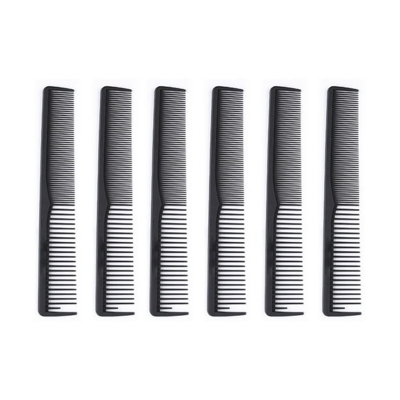 Peine de plástico negro clásico para el cabello, peine de bolsillo para barba y bigote para hombres, a granel para peluquería, cuidado y peinado.