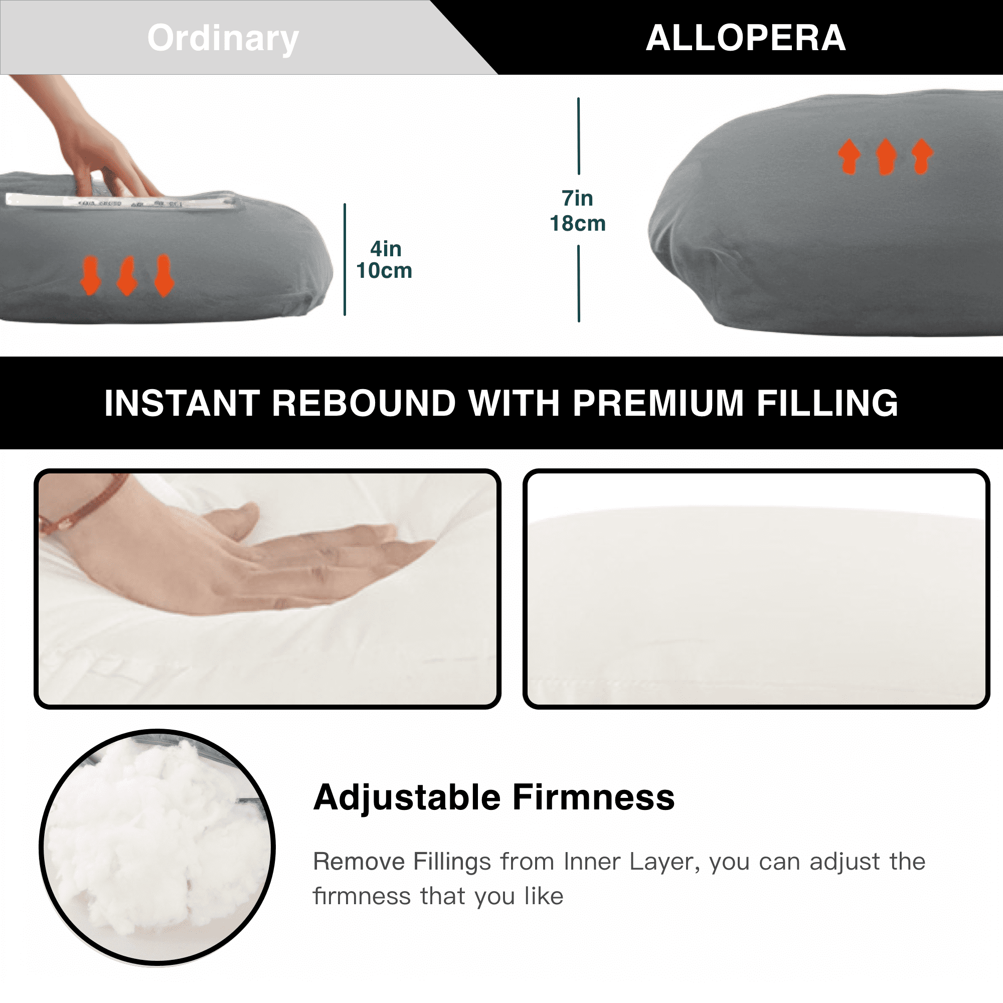 ALLOPERA Pregnancy Pillow, Full Body Maternity Pillow 57 inch, with Removable Washable Cover - Sleep Support for Legs, Back, Neck, Shoulder, HIPS, Belly for Pregnent Women, Velvet (Coal-Black)