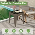 thumbnail image 7 of Outdoor Side Table Wicker Rattan Side Tables End Table for Patio with Glass Top Rattan Storage for Patio Balcony Courtyard, 7 of 7