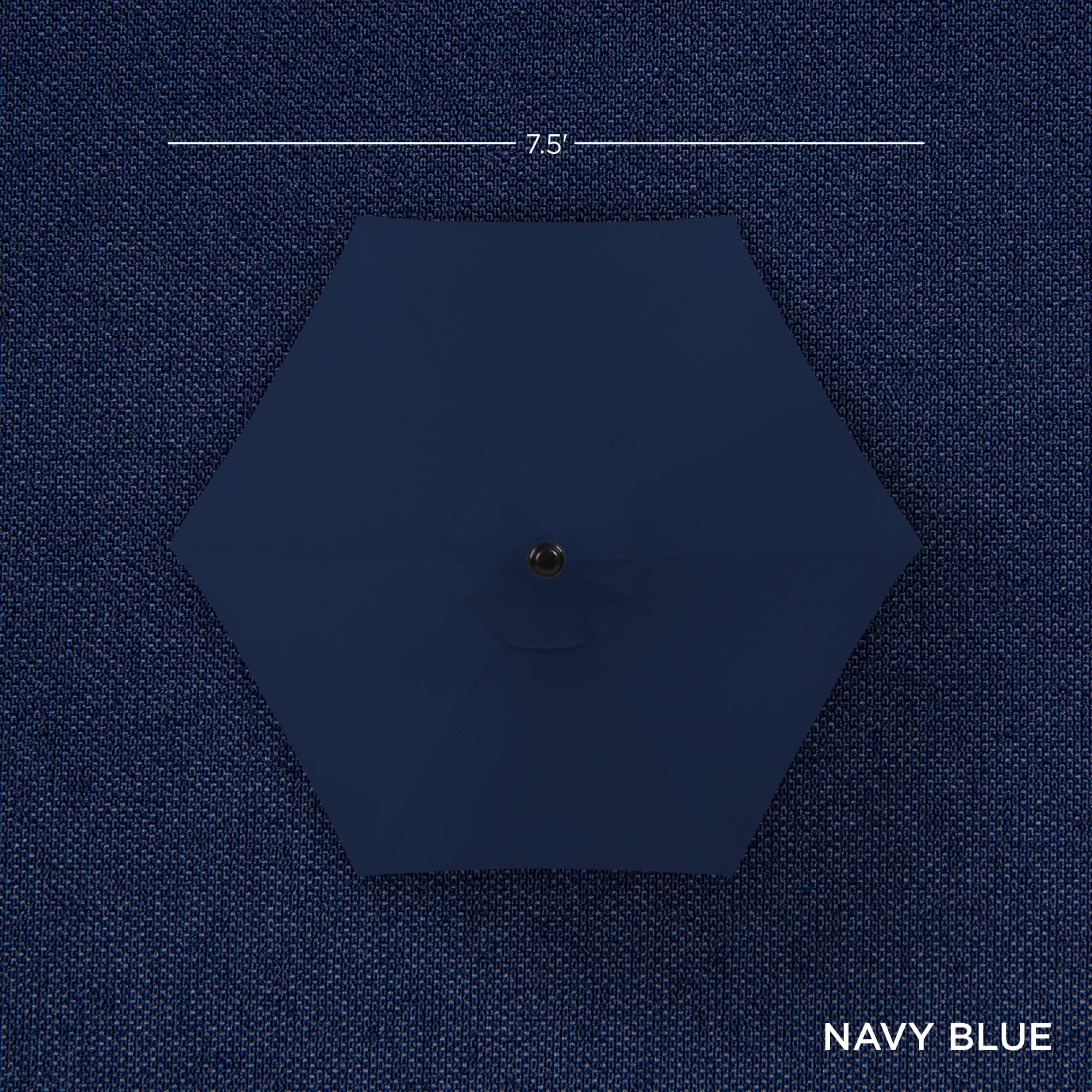 Best Choice Products 7.5ft Heavy-Duty Outdoor Market Patio Umbrella w/ Push Button Tilt, Easy Crank - Dark Blue