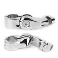 thumbnail image 3 of Motorcycle Accessory Pair Short Highway Foot Pegs Mount Silver Footrest Bracket Fit For FLHTCU 1984-2019, 3 of 8