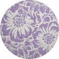 thumbnail image 2 of Addison Rugs Mayfield Washable Transitional Floral Purple Round Rug, 8' x 8', 2 of 5