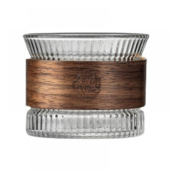 Japanese Exquisite Glass Tea Cup - Transparent Non-slip Anti-scalding - Vertical Pattern
