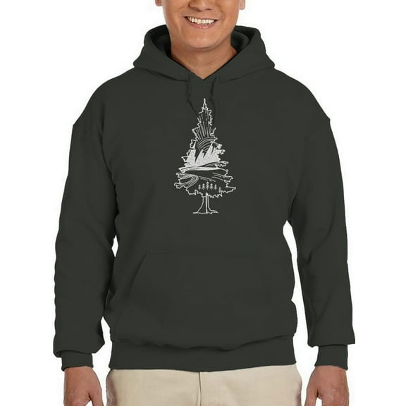 Window Tree Hoodie Men -GoatDeals Designs, Male 3X-Large