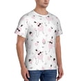 thumbnail image 2 of Bixox Men's Cute Poodle Dog Printed Short Sleeve Skinny Athletic T-Shirt, 2 of 6