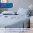 thumbnail image 2 of Degrees of Comfort Coolmax Cooling Sheets Set for Twin XL Size Bed, Moisture Wicking for Night Sweats Best Comfort, Cool Sheets for Hot Sleepers During Warm Weather with Deep Pocket 3PC Light Blue, 2 of 15