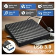 thumbnail image 3 of Lecteur de Lecteur de DVD Externe Slim USB 3.0, Lecteur Optique pour PC Portable, Recherche de Canal Précise, 3 of 7
