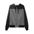 thumbnail image 4 of Ma Croix Mens Windbreaker Two Tone Jacket Slim Fit Water & Wind Resistant Active Track Jacket, 4 of 5