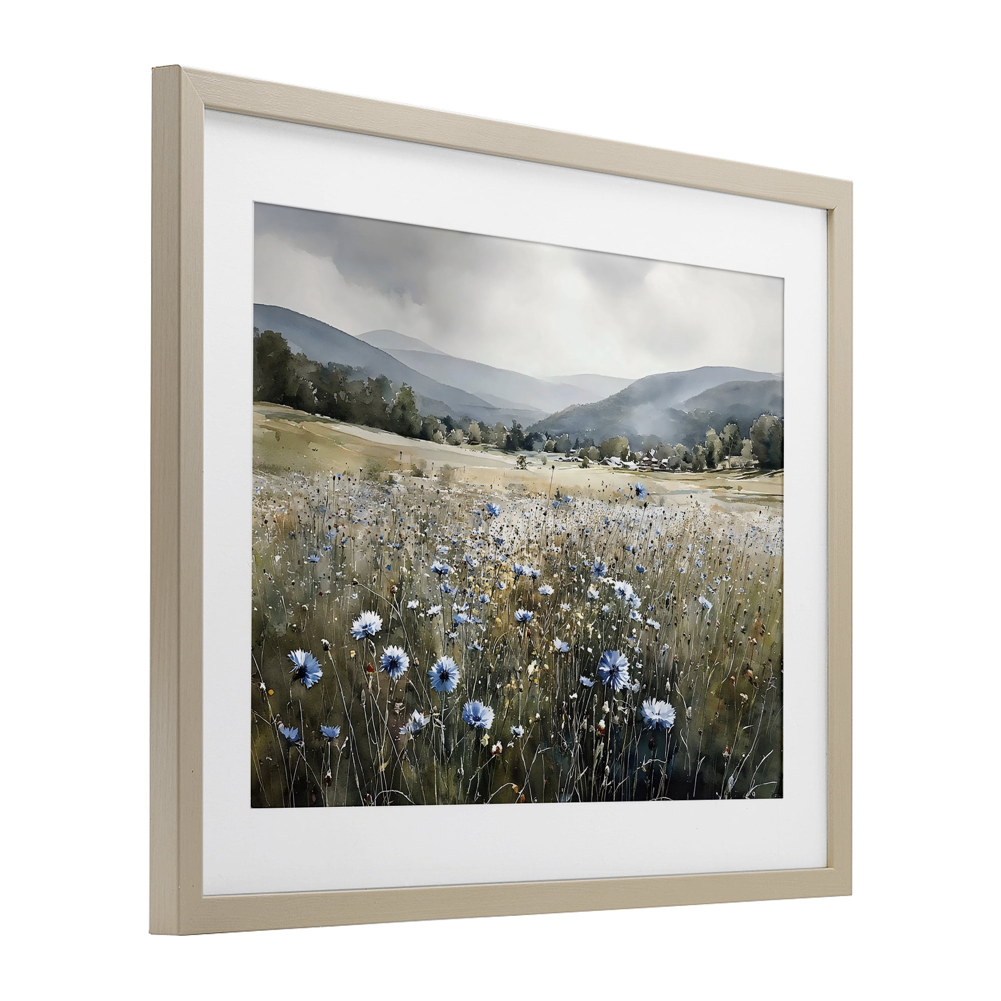 Stupell Industries Sapphire Speckled Fields Birch Framed Print Under Glass, design by Franklyn Gregory