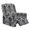 Gray Spooky Damask, variant on HUIACONG Gray Spooky Damask Print 4-Piece Recliner Chair Slipcovers, Side Pocket Wrinkle Free Soft Stretchy Fabric, No Tools Needed Anti-Slip Furniture Protector for Living Room