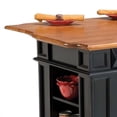 thumbnail image 3 of Homestyles Americana Wood Kitchen Island in Black, 3 of 23