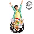 thumbnail image 3 of Ghost Storage Toy Bag Chair, Happy Halloween Theme Silly Ghosts on Black Boo Texts Pattern, Stuffed Animal Organizer Washable Bag, Large Size, Vermilion White, by Ambesonne, 3 of 3