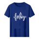 thumbnail image 4 of Camiseta de Manga Corta Impresa de Estilo Masculino, Tops Cortos para las Mujeres Pullover Casual Primavera Verano Uso Diario, 4 of 5