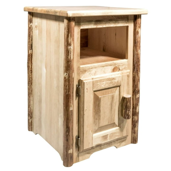 Glacier Country Collection End Table w/ Door, Left Hinged