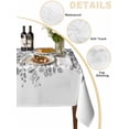 thumbnail image 2 of Black Grey Eucalyptus Leaves Table Cloth, Spring Summer Botanical Floral Waterproof Tablecloth for Rectangle Tables, Reusable Washable Fabric Table Cover for Restaurant Kitchen Dining Tables 60"x120", 2 of 6