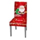 thumbnail image 3 of Cubierta de silla temática navideña Hogar Restaurante Silla de comedor Tela estampada Adorno navideño, Rojo, Papá Noel Methold HA9099-05B, 3 of 7