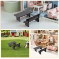 thumbnail image 2 of GOOHOCHY piezas de banco y mesa de parque en miniatura, muebles de casa de muñecas, accesorios de decoración, silla en miniatura, escritorio, accesorios a escala para microparque de jardín de hadas., 2 of 8